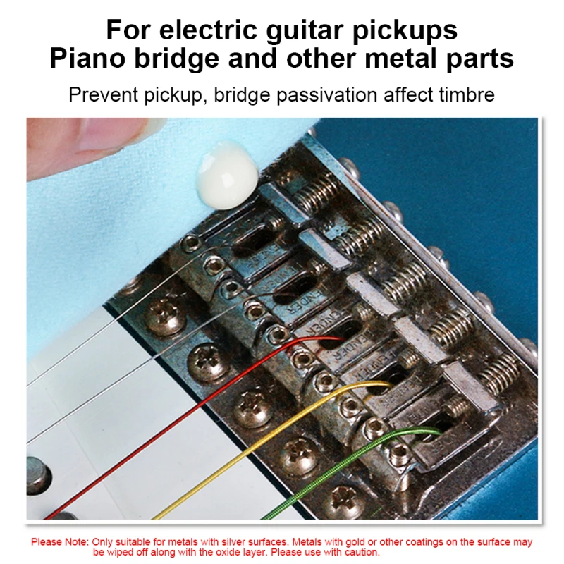 Guitar Fret Polishing Paste 30ml Polish and Cleaner Paste for Electric Guitar Pickup Bridge Multi-Purpose Metal Repair Tools