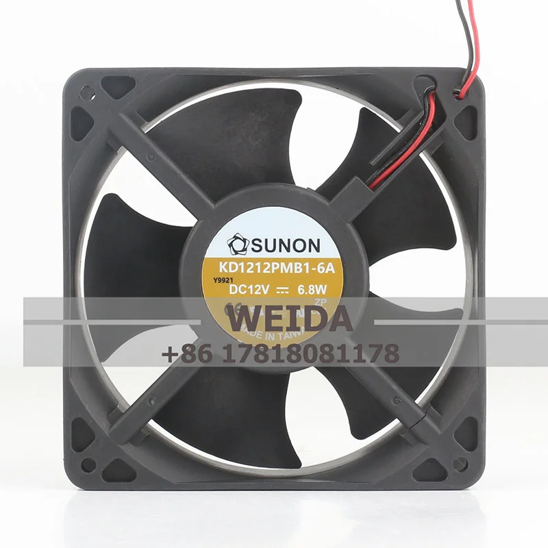 Cooling fan 12V SUNON 12CM 12038 6.8W DC KD1212PMB1-6A 2-wire 120*120*38MM chassis fan