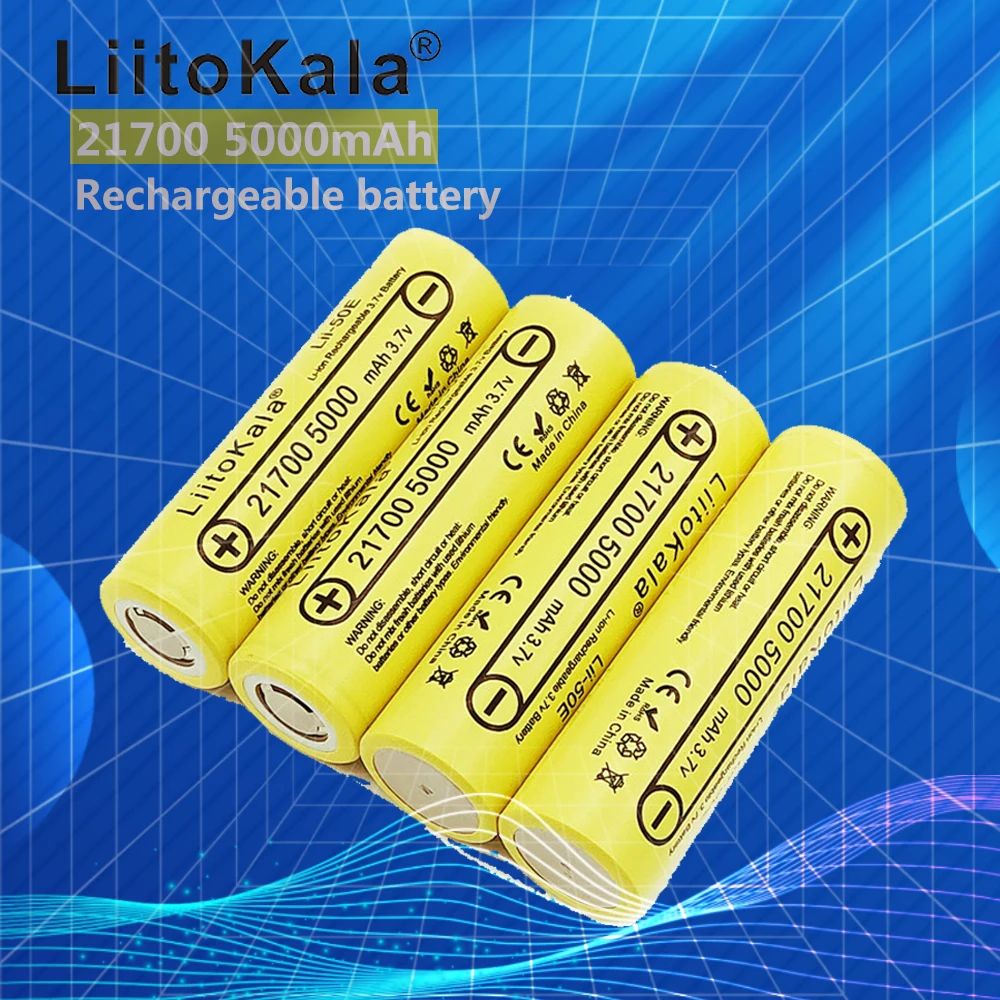 LiitoKala Lii-50E 21700 5000mah akumulator 40A 3.7V 10C rozładowanie akumulatory dużej mocy do urządzeń dużej mocy