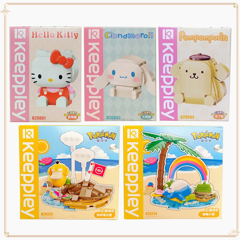 

Keeppley Cartoon Sanrio Pokémon Series Building Block Funny Assembly Puzzle Toys Children's Collection Birthday Gifts Toy Bricks