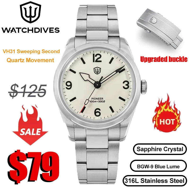 Diver Watch 300M - Watchdives WD1960S V2 Watch VH31 Sweep