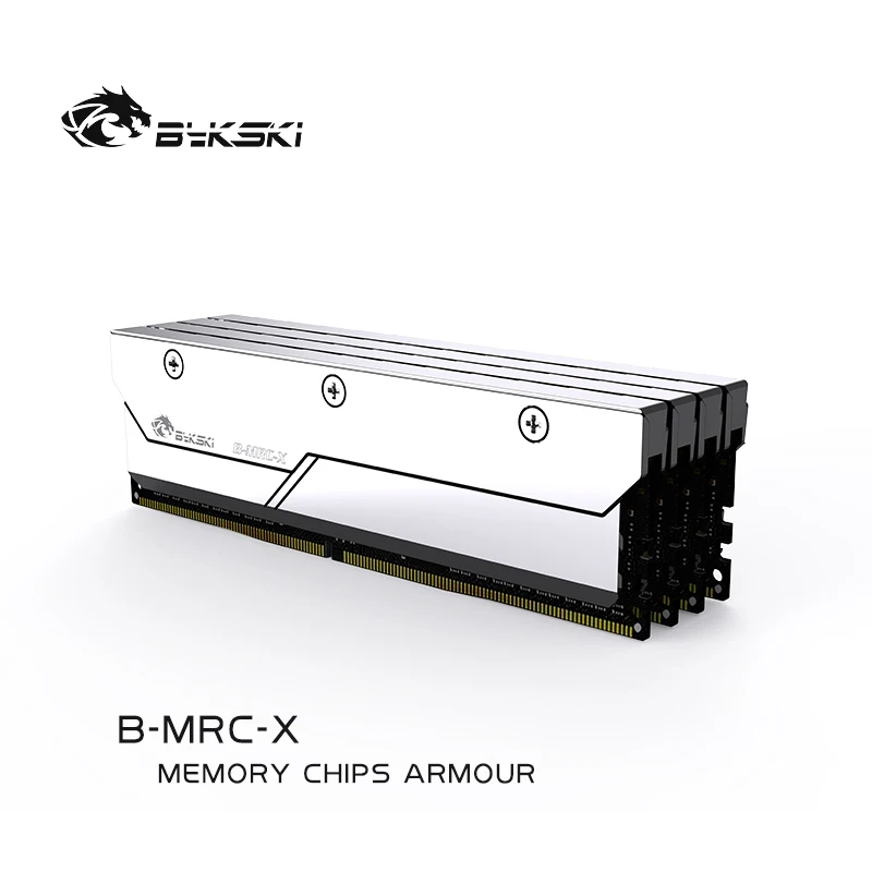 Термоброня Bykski для DDR5/DDR4, раковина оперативной памяти/серебряный зажим для ПК, цельнометаллическая крышка радиатора, рассеивание тепла B-MRC-X