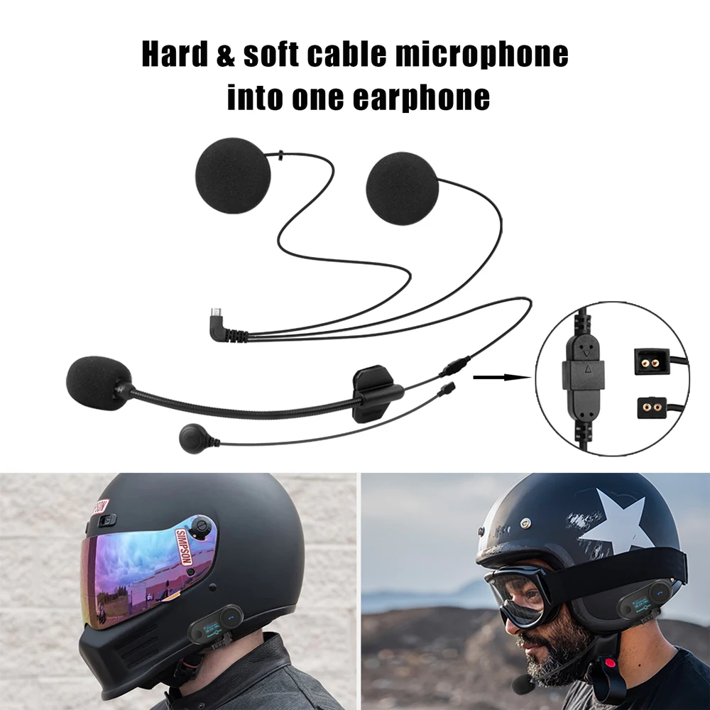 FreedConn Bluetooth Motorrad Intercom Helm Headset Drahtlose Motorrad Kopf Interphone LCD Bildschirm FM Kopfhörer – Detail 7
