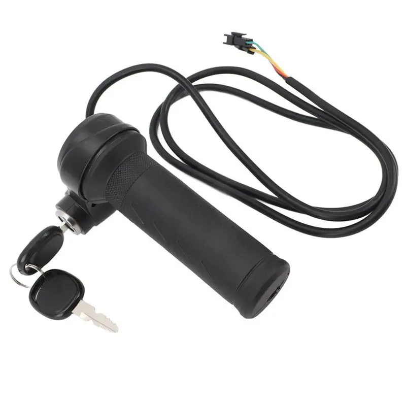

NEW HOT In Stock-For Electric Bike Throttle Grip Full Twist Design Lock Key For Electric Bike Gas Handle Control