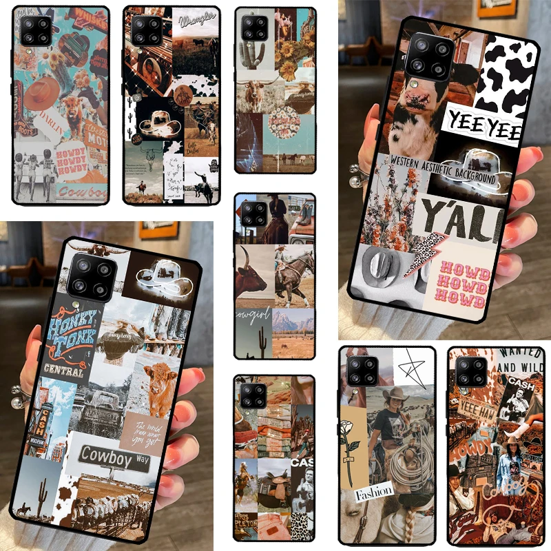 Cowboy Cowgirl Western Case For Samsung Galaxy A52 A32 A12 A51 A71 A53 A33 A23 A13 A52S A14 A34 A54 A50 A70 Cover