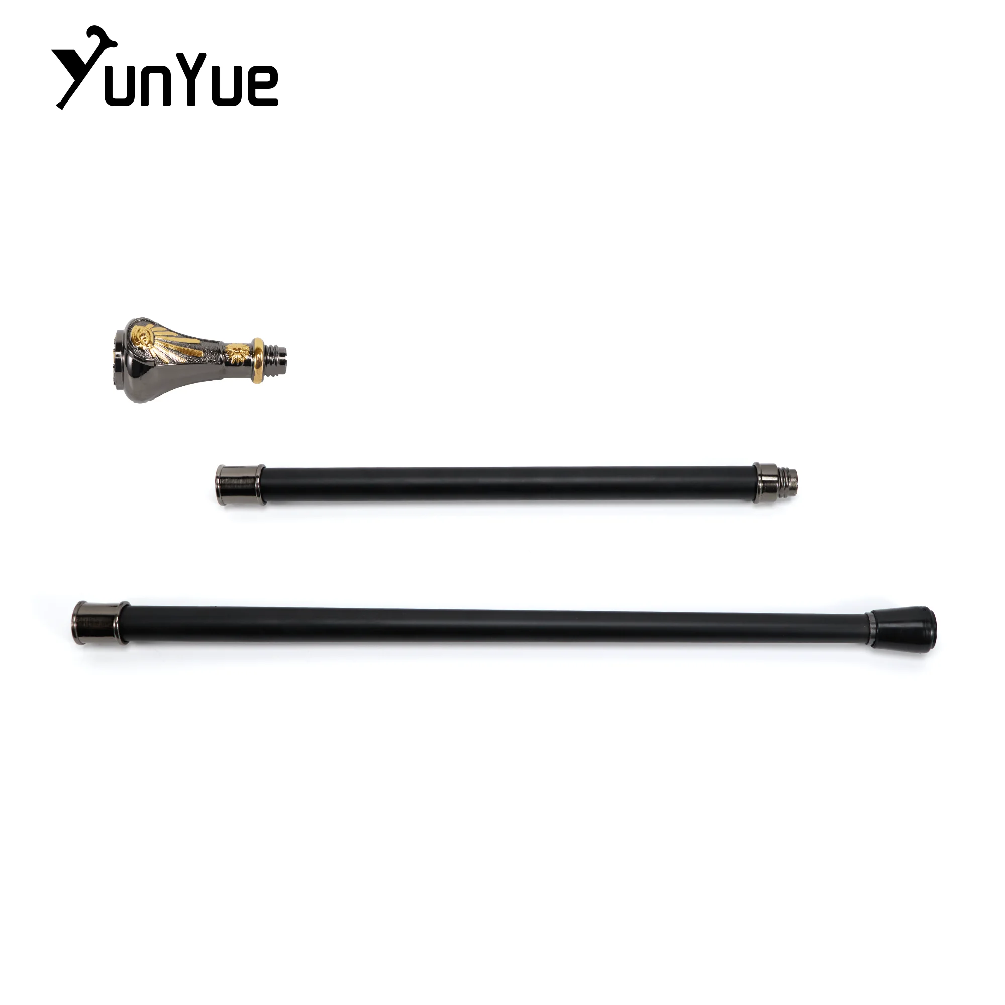 الذهب الأسود الشمس الله الطوطم المعادن عصا للمشي الفن الزخرفية هدية عصا للمشي شهم أنيقة العكاز تأثيري فيلم الدعامة الصولجان #6