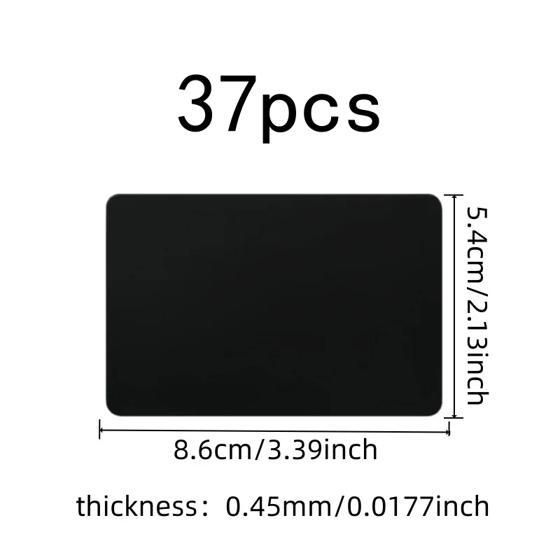 37 pcs 0.45mm Metal Business Card Blanks Aluminum Smooth Surface, designed for Gift Name Cards, Durable Scratch Resistant