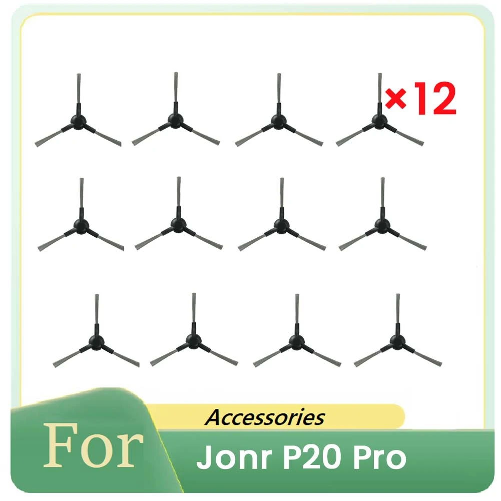 A nova escova lateral de 12 peças para substituição de peças de aspirador de pó robô P20 Pro