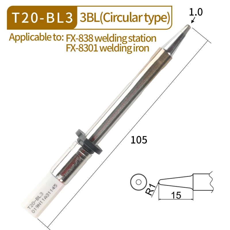 OLT T20 Series Soldering Iron Tips For HAKKO FX838 Soldering Station T20-1610 T20-1611 FX8301/8302 Soldering Iron