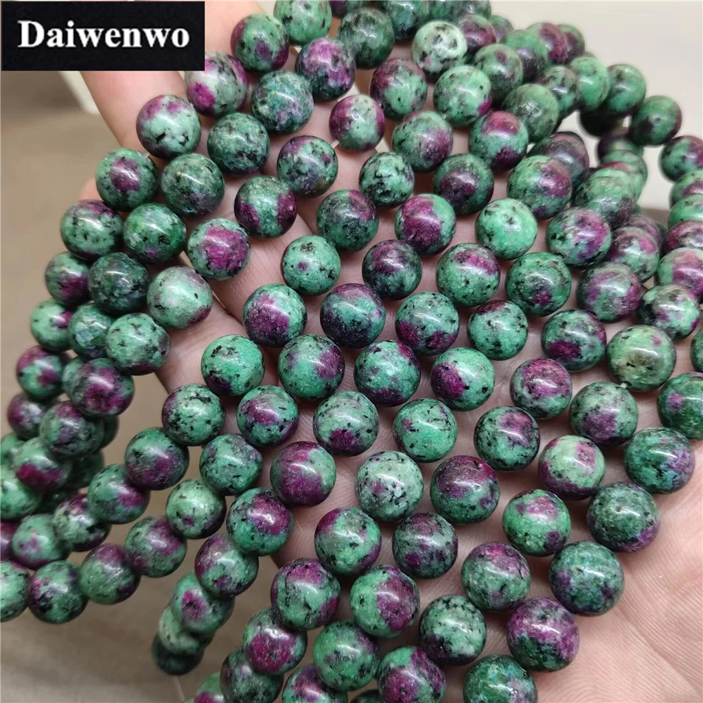 Ruby Zoisite Beads 4-12mm Round Natural Loose Stone Bead Diy Bracelet Jewelry