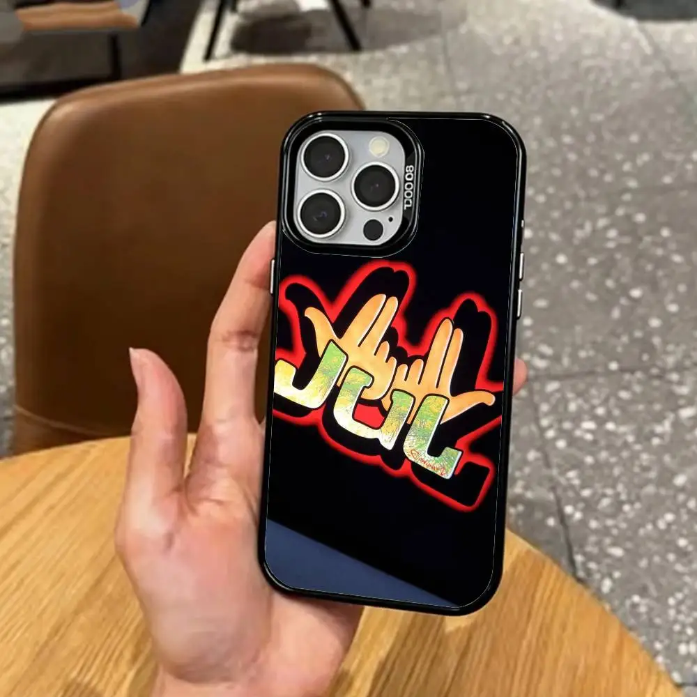 Cool France J-Jul Rapper  Phone Case For iPhone17,16,15,14,13,12,11 Plus,Pro Max Colored Silver Plated Inside Cover