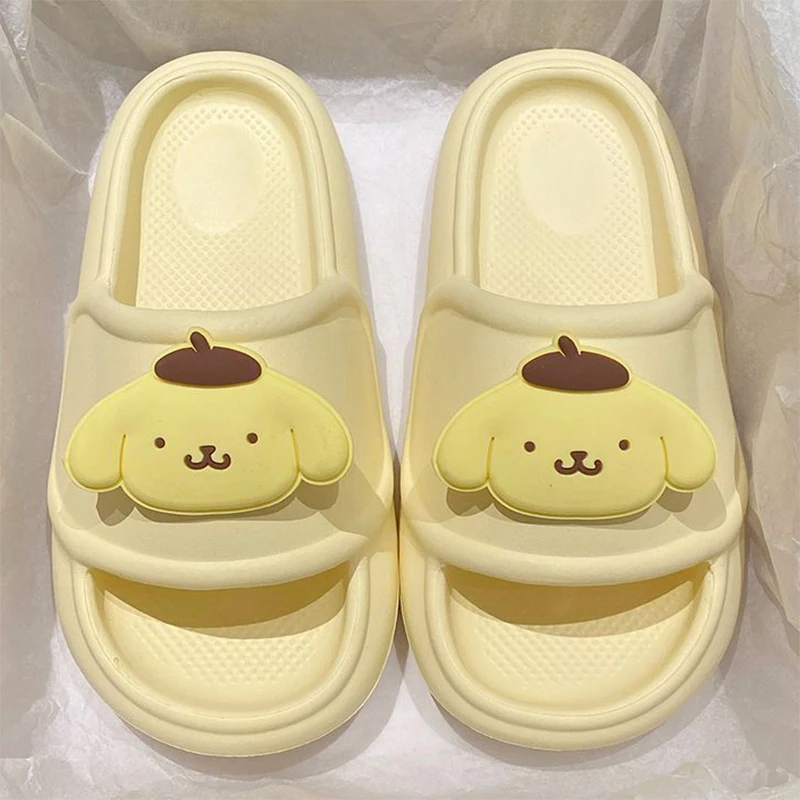 2024 Sanrio Pompompurin Eva Slippers Women Girl Heart Sweet Cute Cartoon Anime Couples Indoor Non-Slip Sandals Gift for Kids