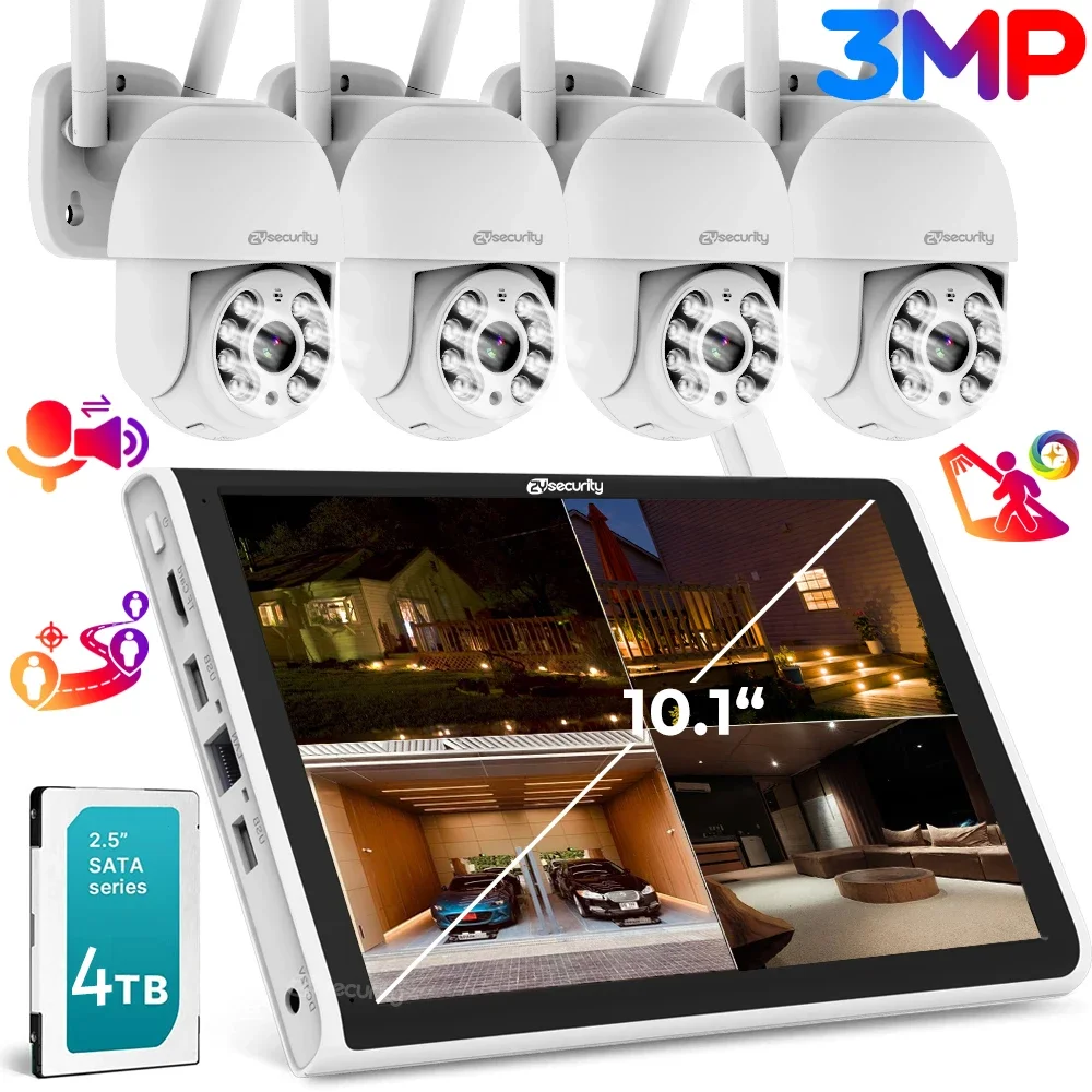 3MP WiFi Home Security Kit 10.1