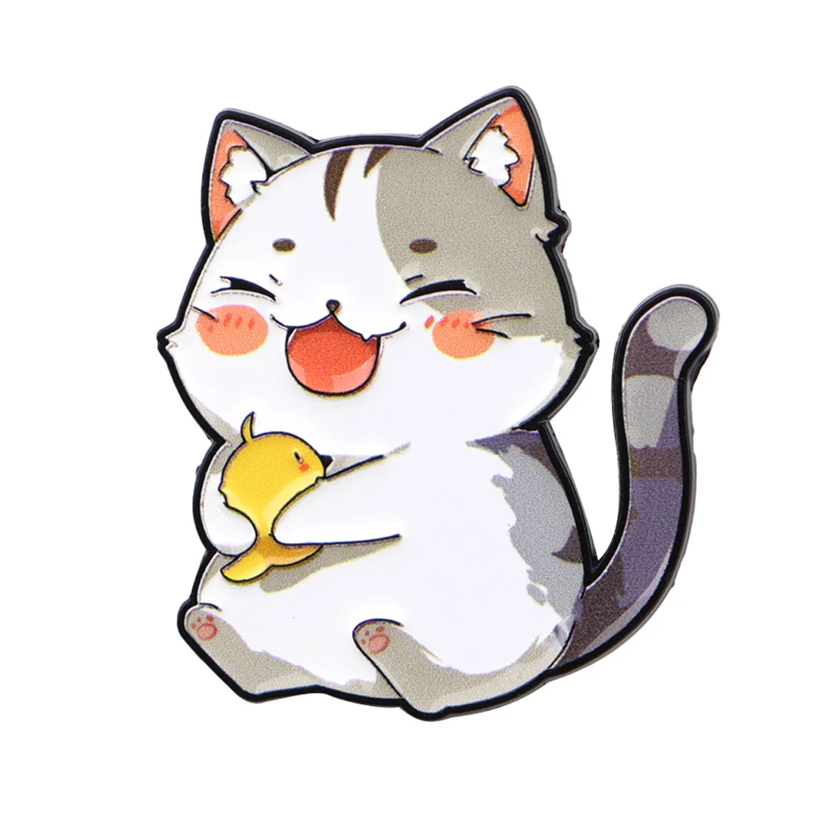 Cartoon Cat Enamel Pin Cute Animal Brooch Pines Lapel Pins Badge on Backpack Clothing Accessories Kawaii Jewelry Friends Gifts