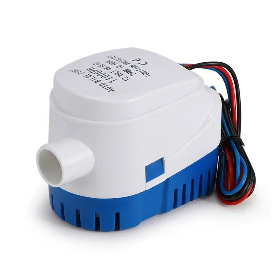 12V Bilge Pump 1100GPH Automatic Boat Marine Water Pump Submersible Yacht Boat Motor Seaplane Houseboat Pump