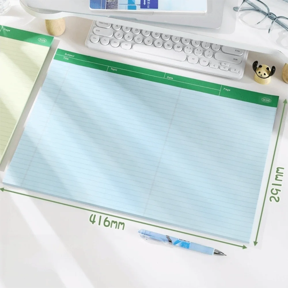 High Quality Split Column A3 Lined Notepad Soft Eye Friendly Large Size Draft Paper Anti Bleed Note Taking Paper School Office