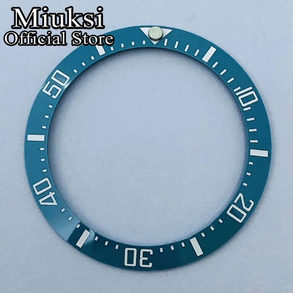 Miuksi high quality 38mm sky blue ceramics bezel insert fit 40mm watch case