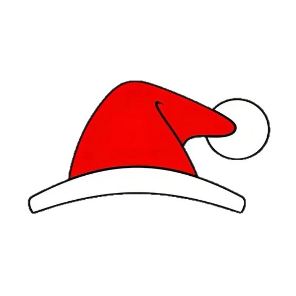 Christmas Decoration Santa Hat Sticker Waterproof Car Decal Waterproof UV Sunscreen Protection Easy Application