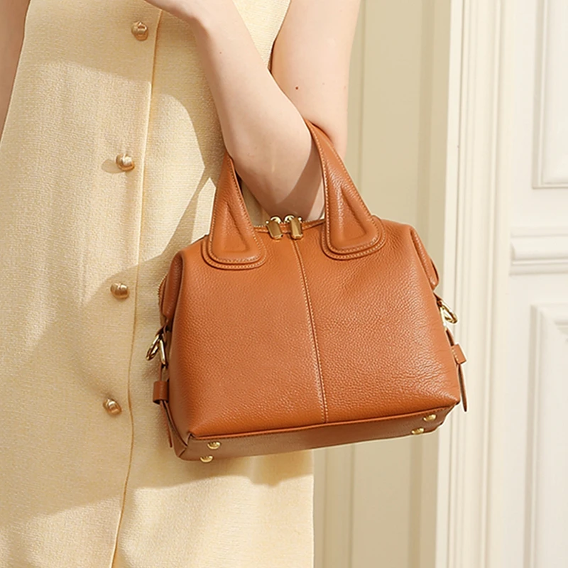 

Toptrends Retro Genuine Leather Tote Handbags For Women 2025 Luxury Designer Pillow Satchel Work Ladies Shoulder Crossbody Bags