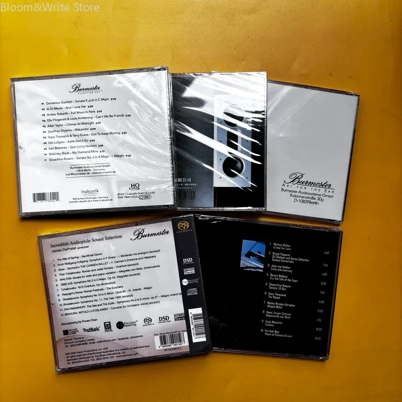 Burmester Audiophile Test & Reference 5CDs Collection - Iconic Hi-Fi System Calibration Discs with Classical Jazz Vocal Drums