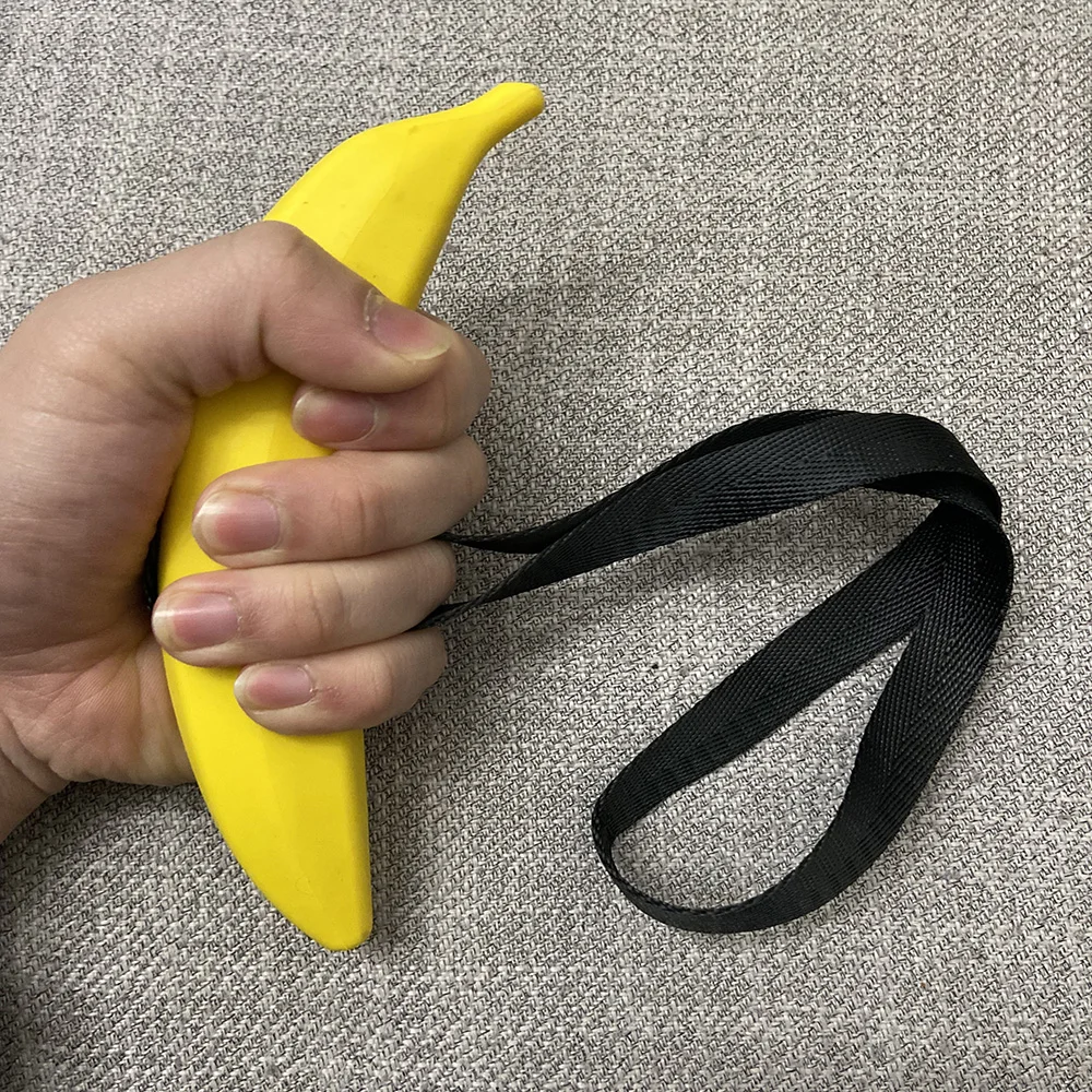 Banana Ox Horn Gym Dumbbells Barbell Bar Handle Weightlifting Pull Ups Hand Grip Ring Grippers Strength Training