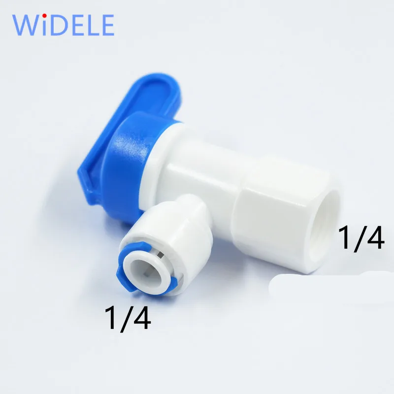 WiDELE Tank Ball Valve 1/4 Inch FPT X 1/4 Inch Quick Connect Pipe-Suitable for Reverse Osmosis Ro Tank