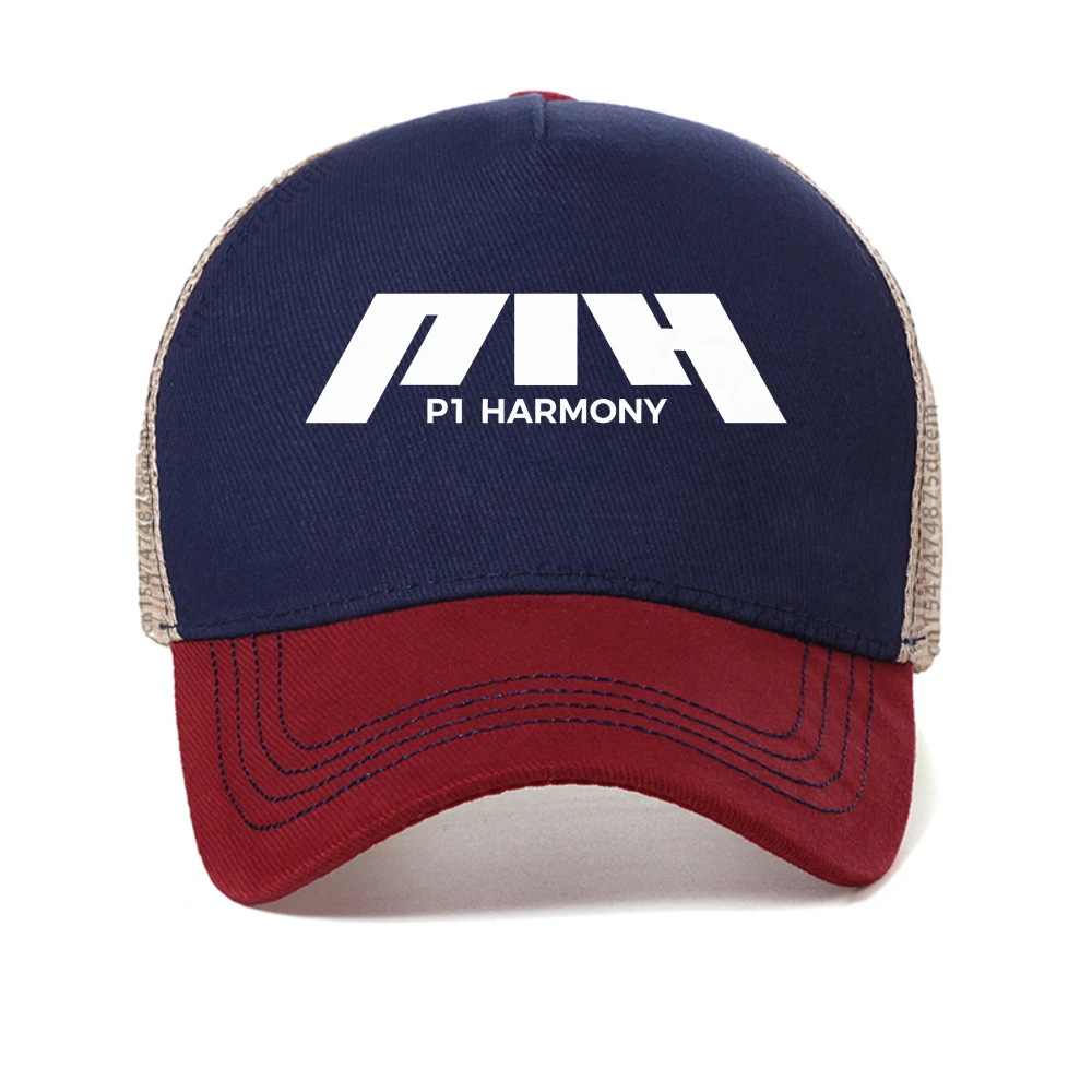 

P1Harmony Live Tour print baseball cap Men Women Korean Kpop Sweat Hip Hop hat fashion mesh Snapback Caps Breathable sun hats