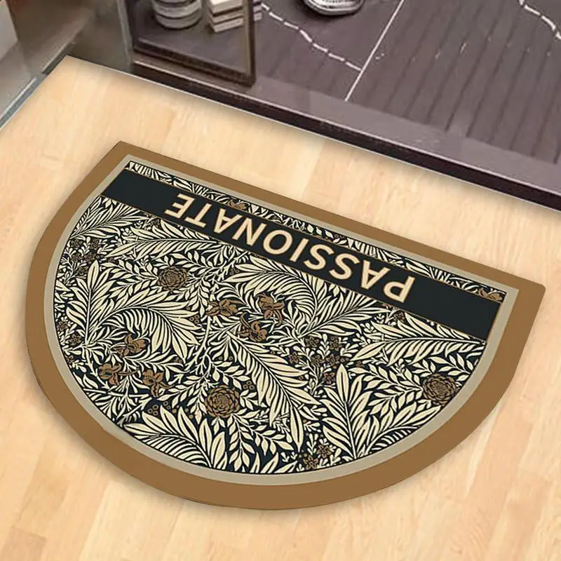 Retro Floral Floor Mat Dirt Resistant Entrance Welcome Door Mat Living Room Kitchen Non-Slip Carpet American Style Bathroom Rugs