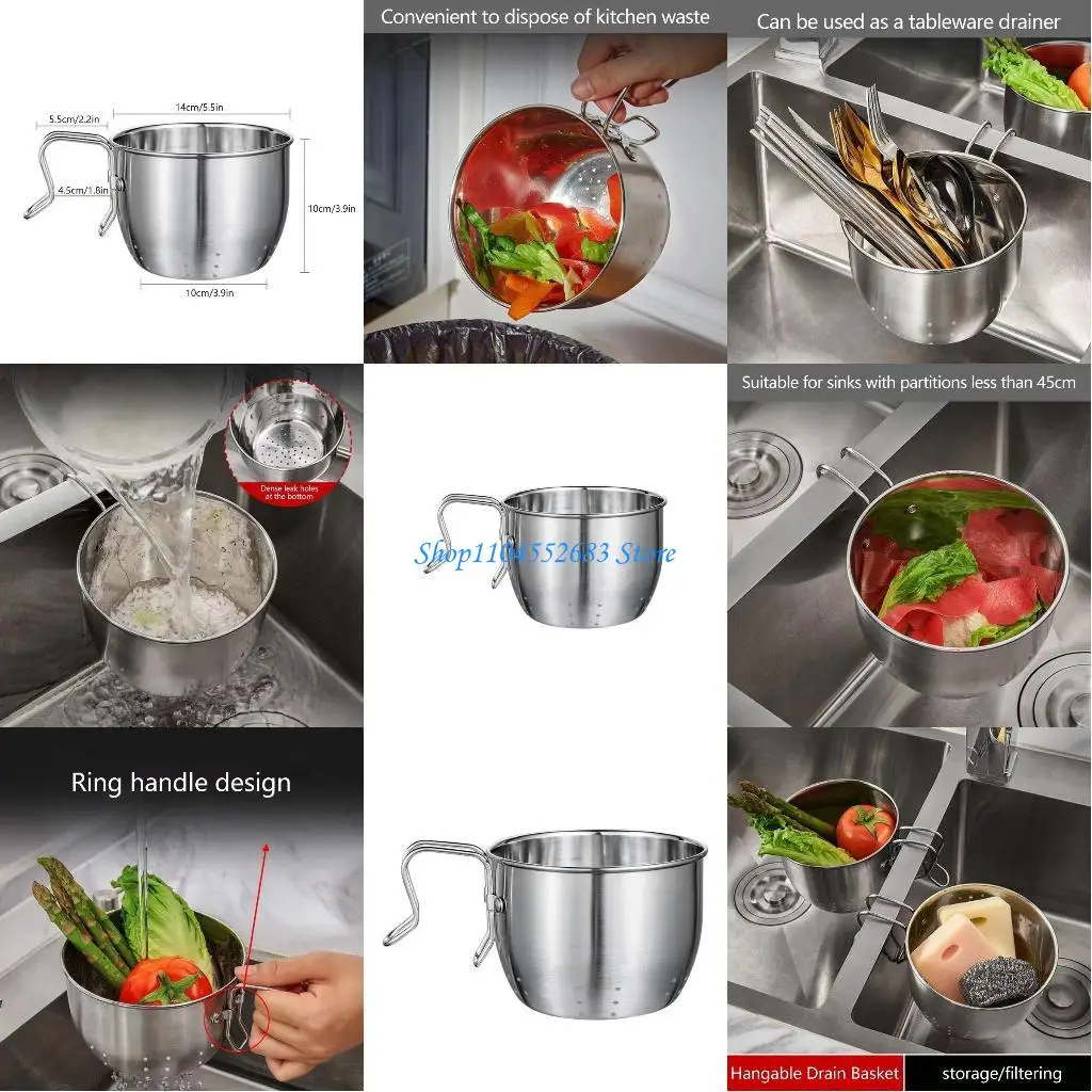 

Y6GD Sink Garbage Storage Basket Kitchen Drain Rack Sponge Holder Dishcloth Holder