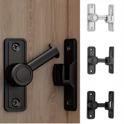 90° Barn Door Lock Heavy Duty Sliding Barn Door Latch Lock Bolt 90 Degree Flip Gate Latch Wine Cabinet Closet Right Angle Lock