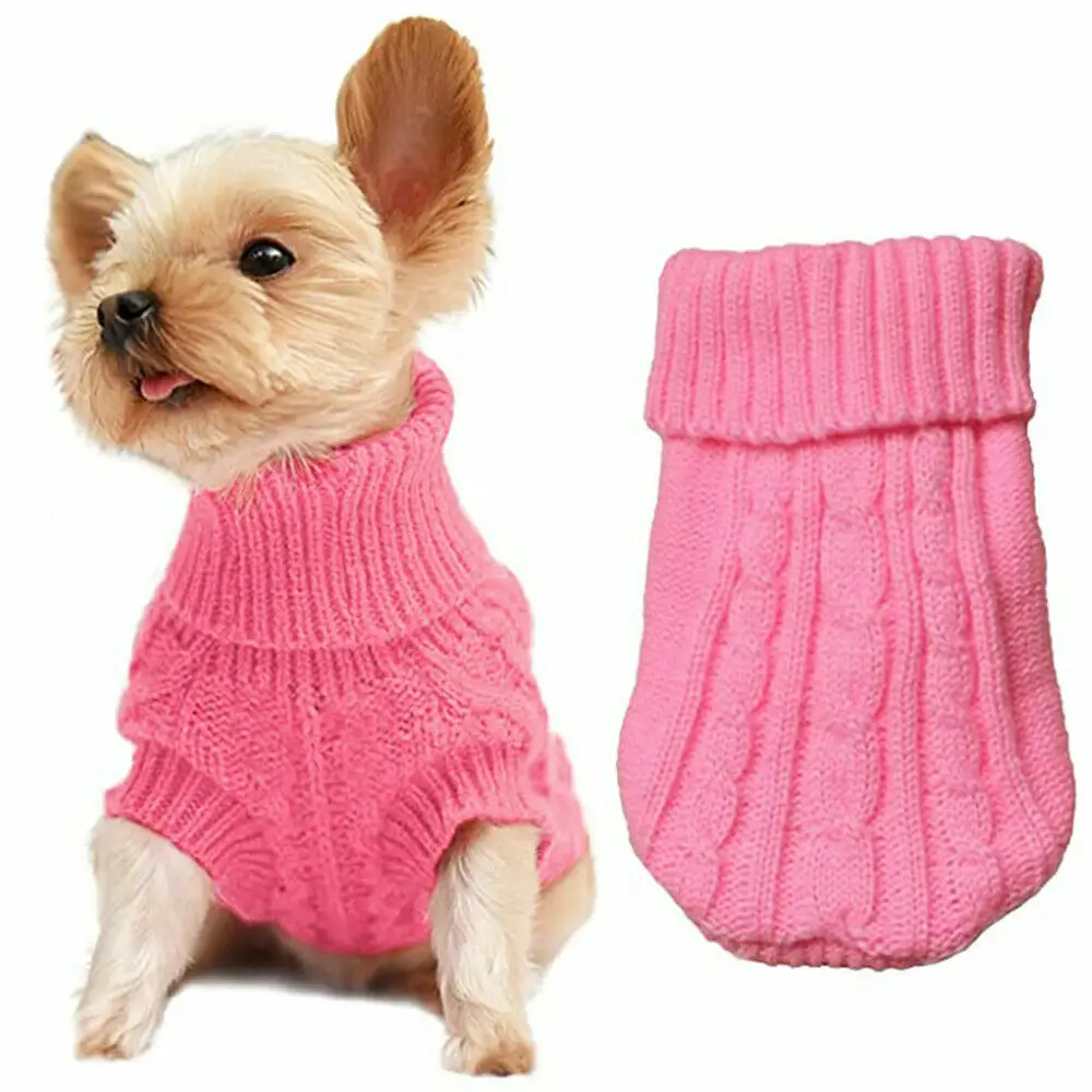 XXXS XXS XS Teacup Chihuahua Dog Sweater Warm Knitted Clothes Apparel Puppy Cat Coat Small Dog Outfit