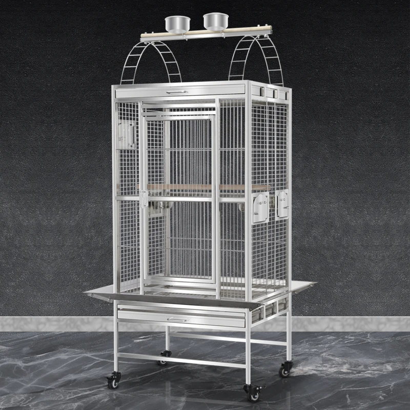 

Bird Grey Parrot Bird Extra Large Stainless Steel Bird Cage Eclectic Parrot Breeding Large Cage