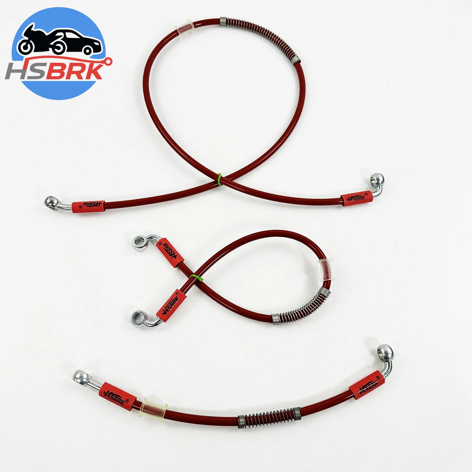Stainless Steel Braided Brake Hose 10-200CM M10 Motorcycle Car Brake Line Anti-Explosion High Pressure Flexible Brake Oil Pipe