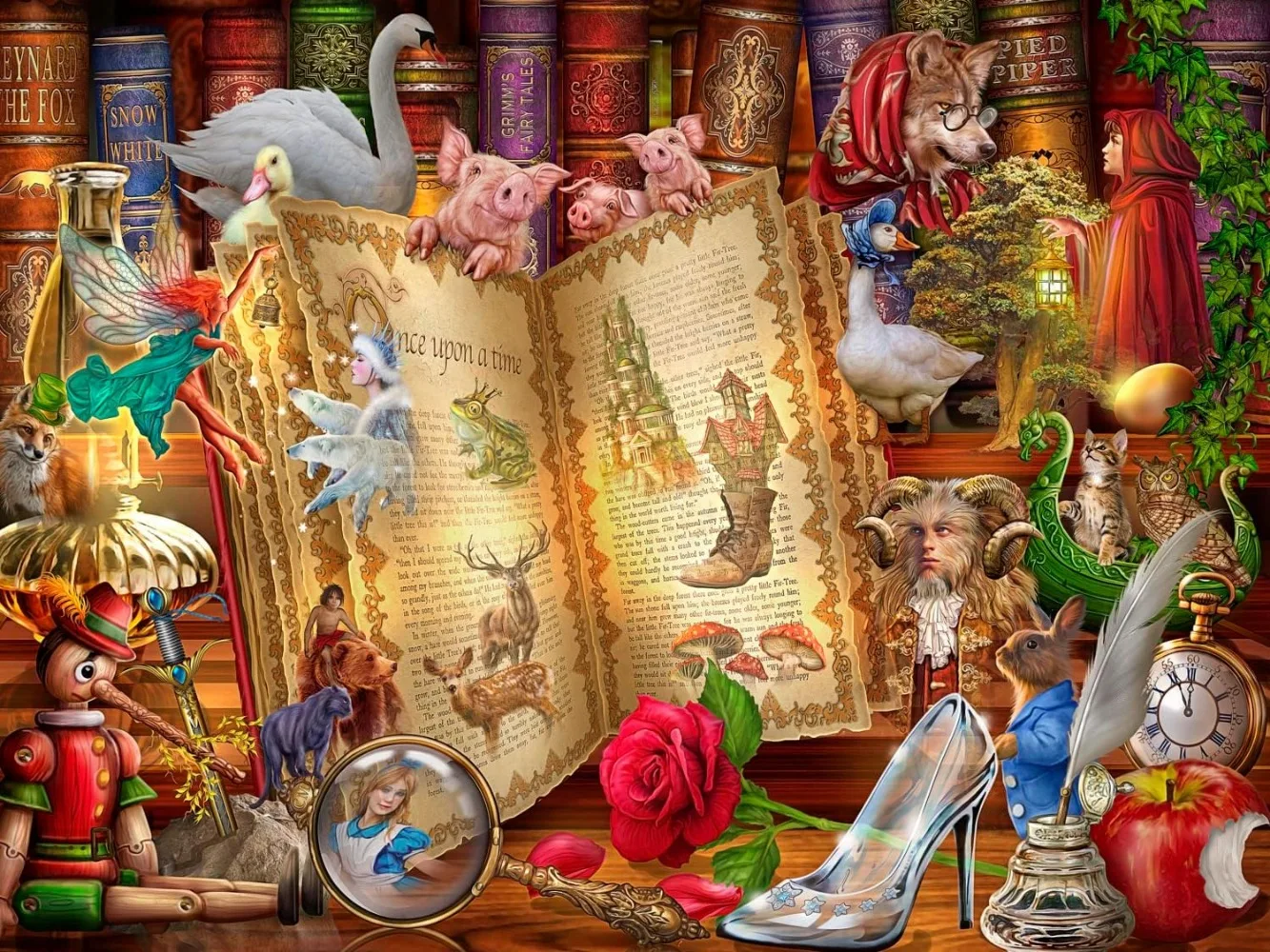 

120/300/500/1000 Pieces Adult Fairy Tales Storybook Jigsaw Puzzle Office Desk Game Entertainment Toys Puzzles Christmas Gift