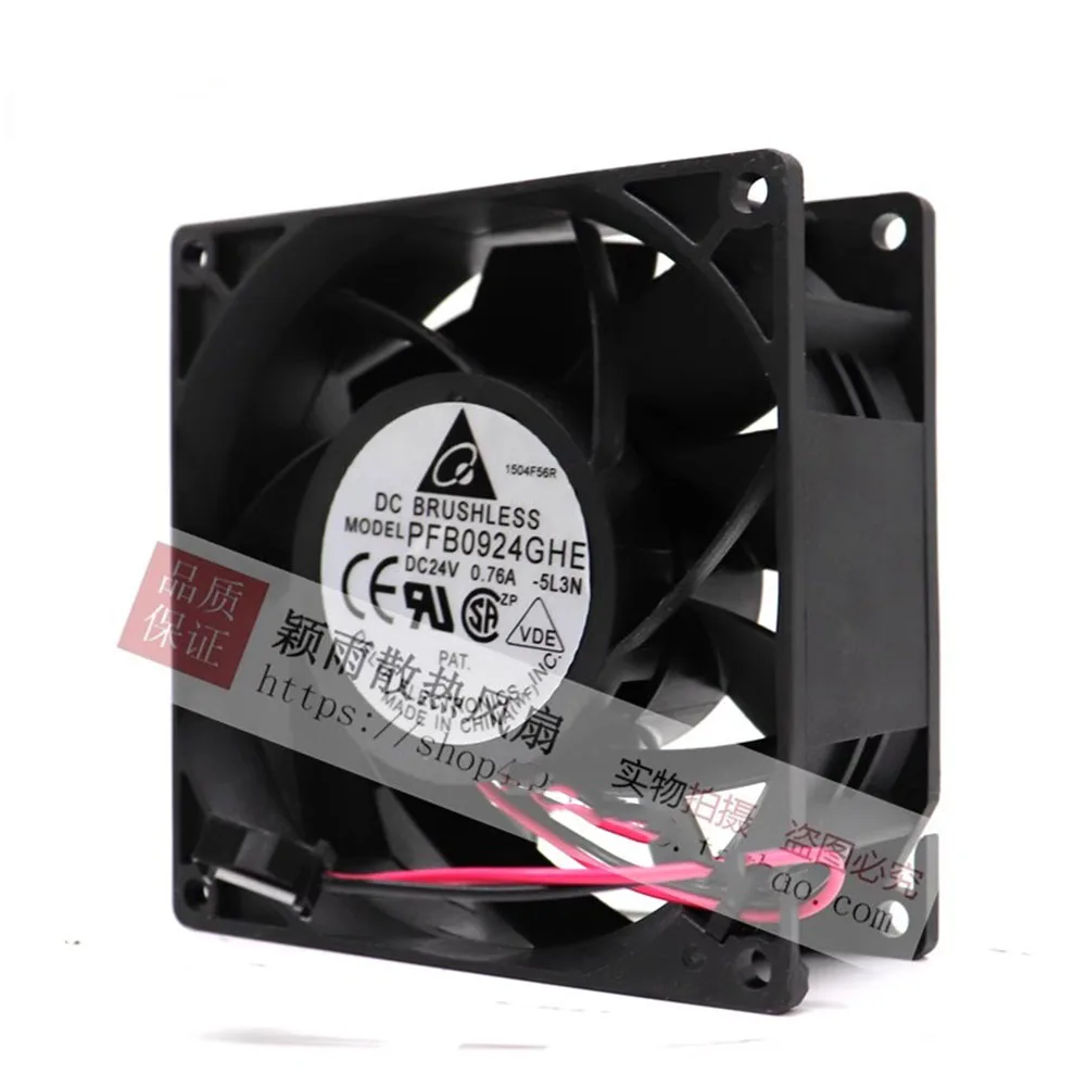 

New CPU Fan for DELTA PFB0924GHE 92mm 9238 DC24V 0.76A Frequency Converter Cooling Fan 92*92*38 Mm