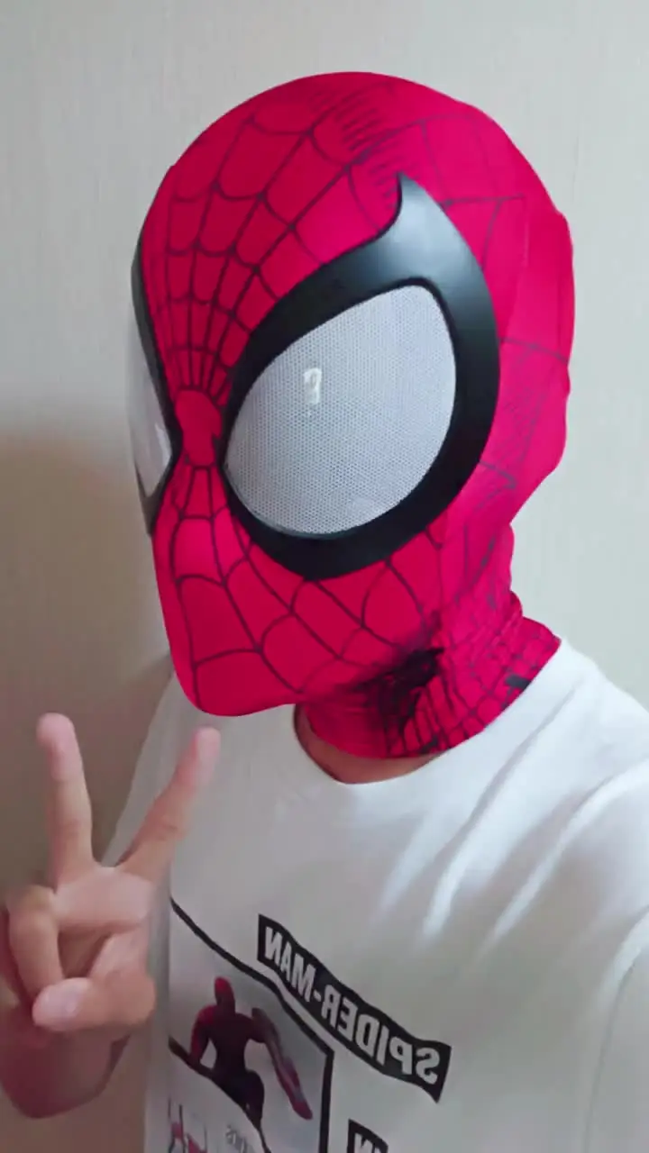 究極のスパイダーマンマスク 目付き 1:1 3D スパイダーマンマスク