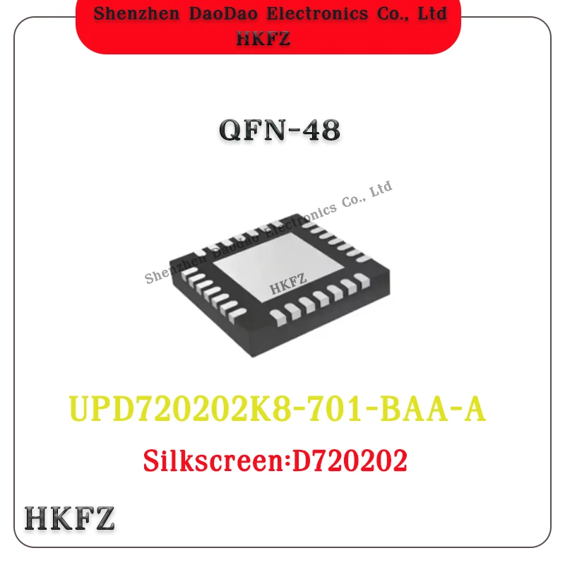 

UPD720202K8-701-BAA-A Silkscreen D720202 701 QFN48 microcontroller chip IC New original