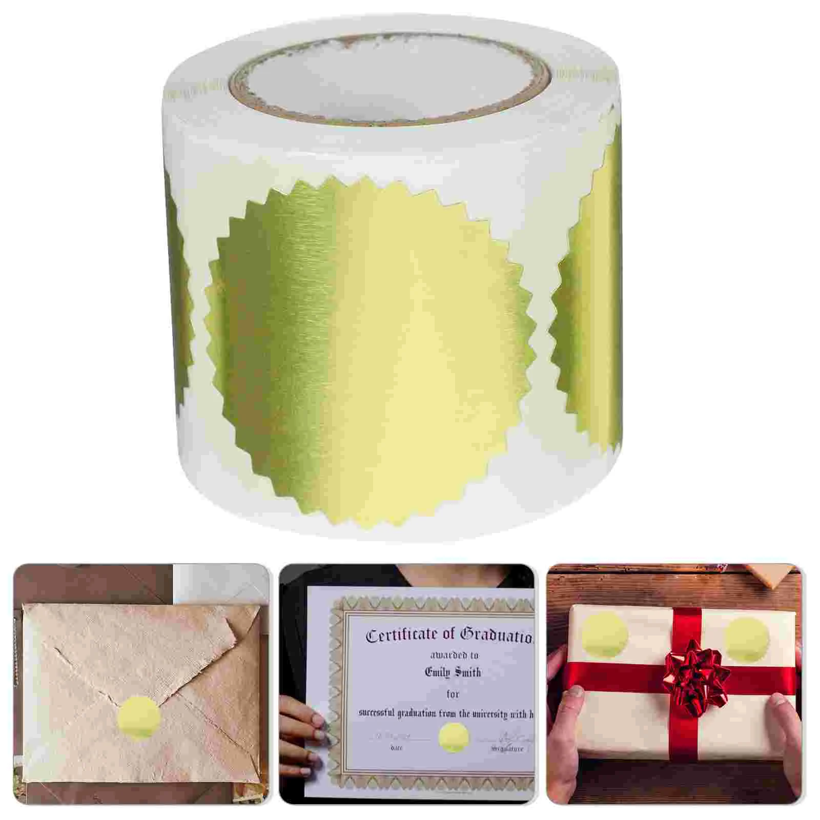 Envelope Stamp Sticker Medal Stickers for Certificate Diploma Nail Seal Sports Event Medals Graduation Paper Round