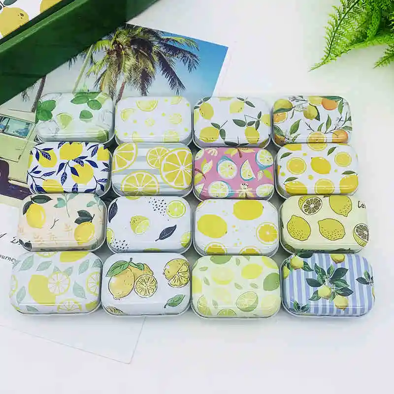 1Pcs Mini Tin Boxes Vintage Pattern Small Metal Storage Case Collectables Tin Boxes Portable Packing Box Candy Jewelry Container