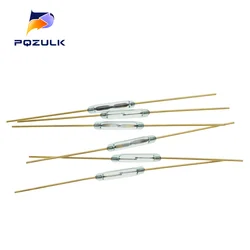5PCS 리드 스위치 1.8X10MM 자기 제어 스위치 녹색 유리 리드 스위치 유리 센서 용 정상 개방 접촉 1.8*10mm