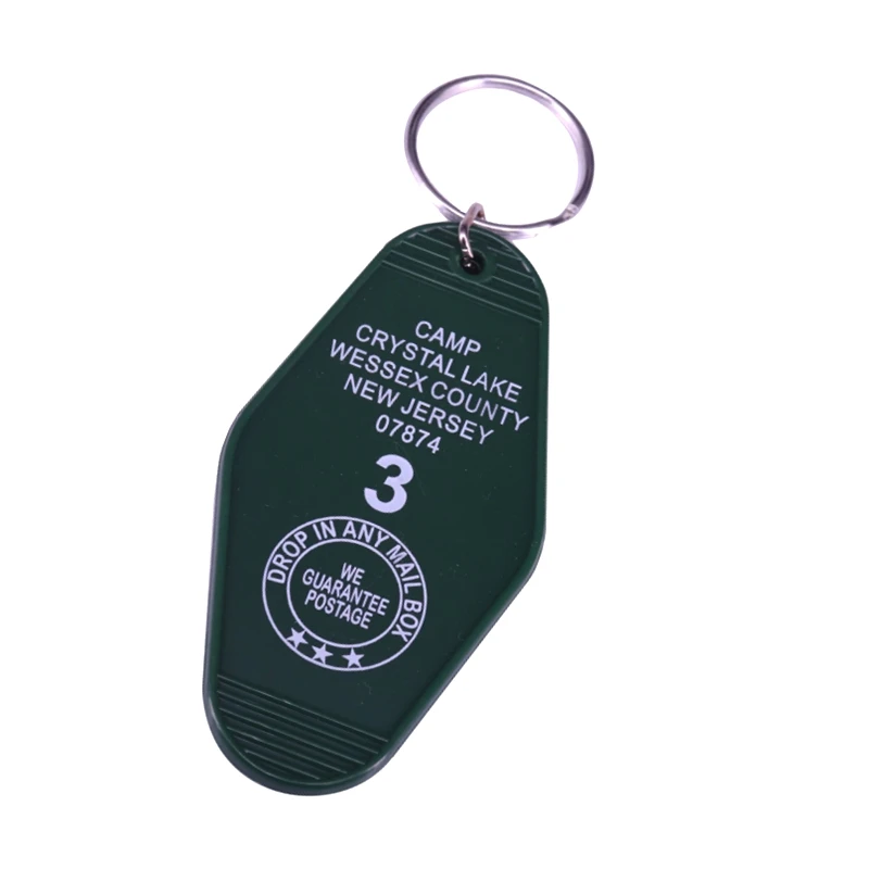 Camp Crystal Lake Wessex County New Jersey HOTEL KeyChain Keyring Tag Key Chains TV Show Office Fans Funny Accessory Custom logo