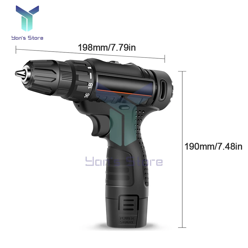 Electric Screwdriver Battery Rechargeable Cordless Screwdriver Powerful Impact Wireless Screwdriver Drill Electric Screw Driver