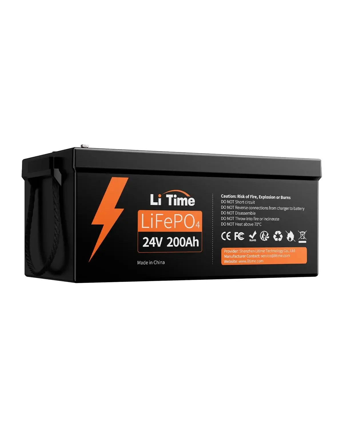 

Литий-железо-фосфатный аккумулятор LiFePO4 24В 200Ач, 25.6В 200А, перезаряжаемый, макс. Мощность нагрузки 5120 Вт, на заказ