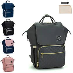 Lequeen sacos de fraldas mochila do bebê para a mãe de luxo grande capacidade saco mãe bebê multi-função à prova dwaterproof água ao ar livre viagem sacos de fraldas