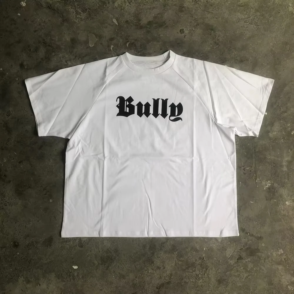 Frog Drift BULLY KANYE WEST Fashion Best Quality Streetwear Tee Casual Loose Oversize Tops 100%Cotton T Shirt For Men Unisex