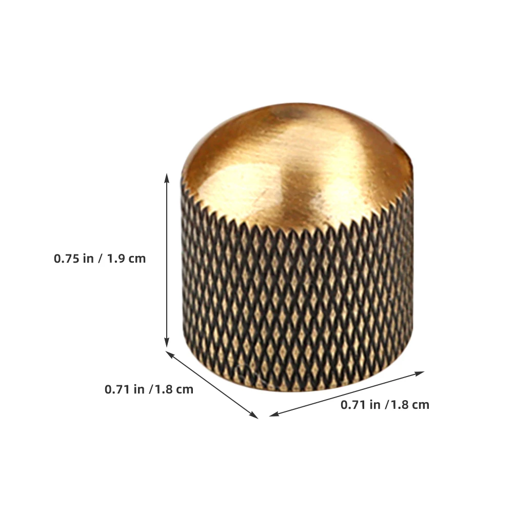 

4pcs Metal Guitar Knobs Electric Bass Volume Control Dome Audio Parts Sturdy Durable Replacement Multi-Function Tone Sound