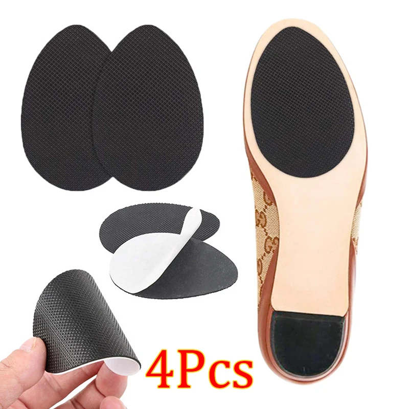 4pcs High Heel Sole Protector Rubber Pads Durable Anti-Slip Self-Adhesive Shoe Mat Insoles Heel Sticker Sole Pads Insert Cushion