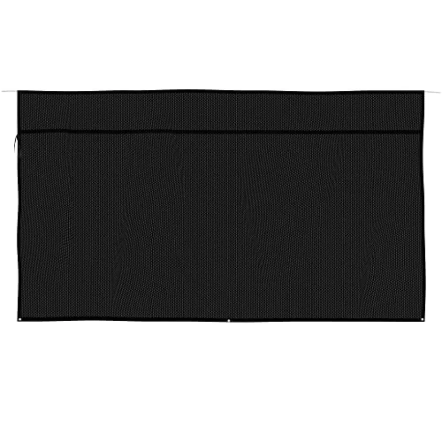 طقم مظلة RV مع سحاب للاستخدام الخارجي متوفر في خيارات عرض 11 إلى 21 بوصة مع شبكة UV سوداء مقاس 8 بوصات و9 بوصات