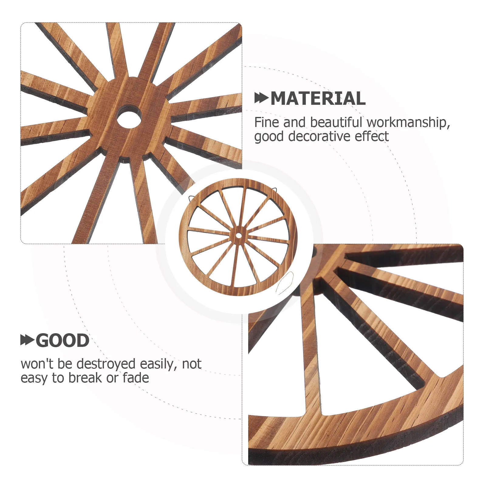 

Wooden Wagon Wheel Wall Decor Vintage Rustic Home Art For Living Room Office Garage Garden Decoration Wall Hanging Craft