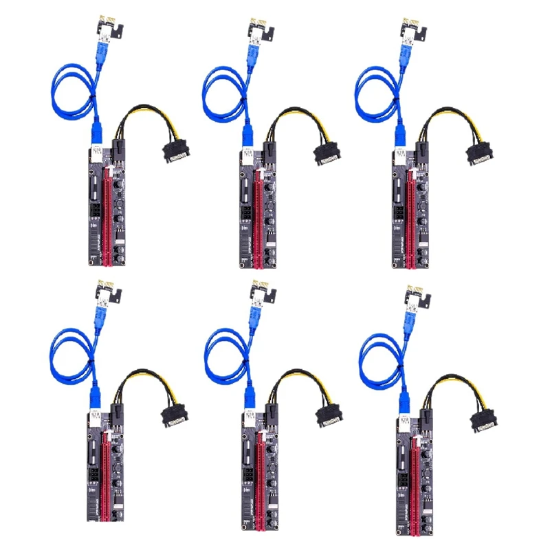 009S PCI-E Riser 1X To 16X USB PCI Express Riser Powered Adapter Card 60Cm USB 3.0 Extension Cable For Bitcoin